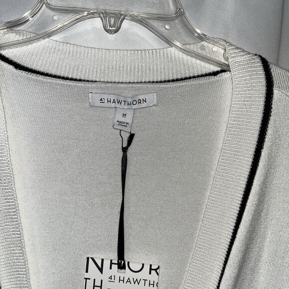 2X 41 Hawthorn White Cardigan Long Sleeve Polyester/viscose - Picture 5 of 6